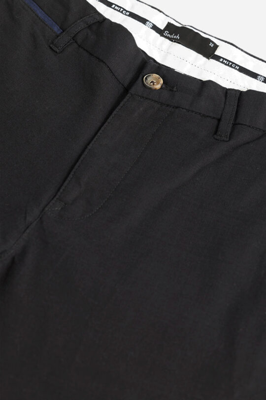 SNITCH Stygian Black Linen Pant - view 2