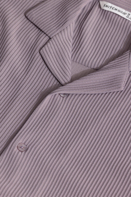 SNITCH Parallel Rib Purple Shirt - view 2