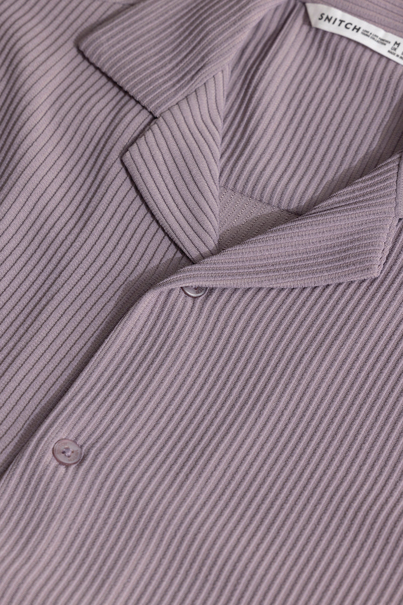 SNITCH Parallel Rib Purple Shirt - view 2