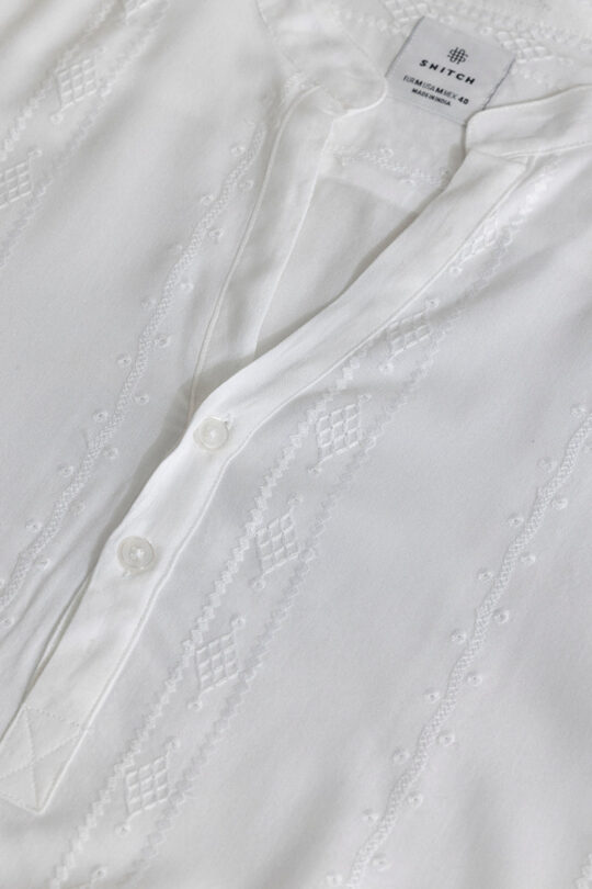 SNITCH Ennead White Kurta Shirt - view 2