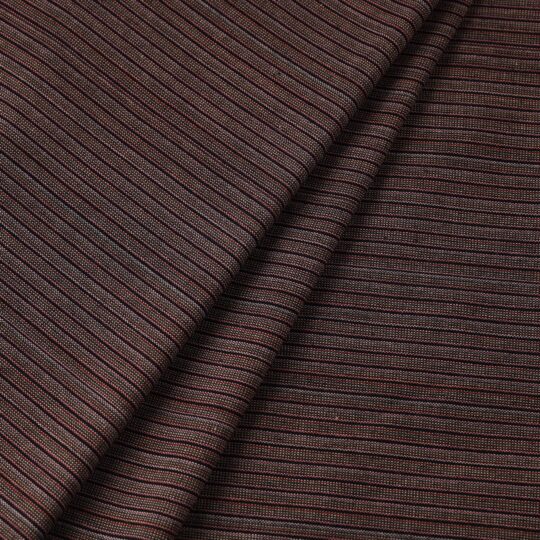AHA VASTRA HANDLOOM Brown - Jhiri Pure Handloom Cotton Fabric - view 2