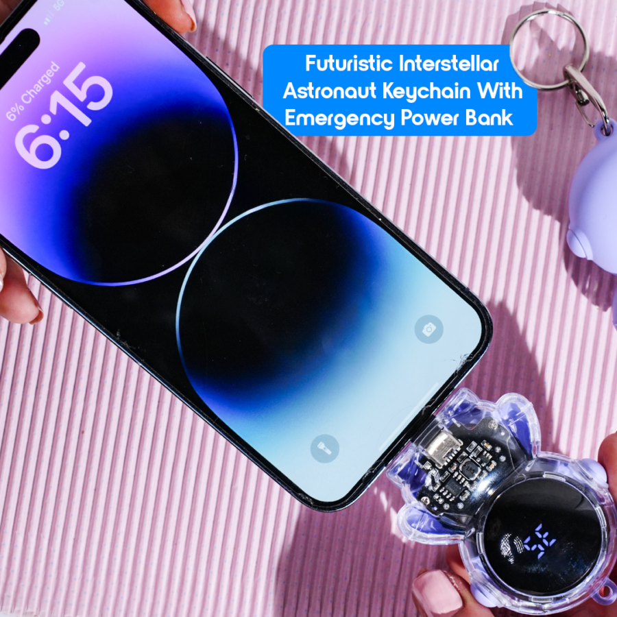 Porffitto Astro Keychain With Emergency Powerbank 1500mAh (Type C)