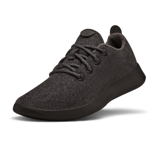 Allbirds Men's Wool Runners - Natural Black (Black Sole)