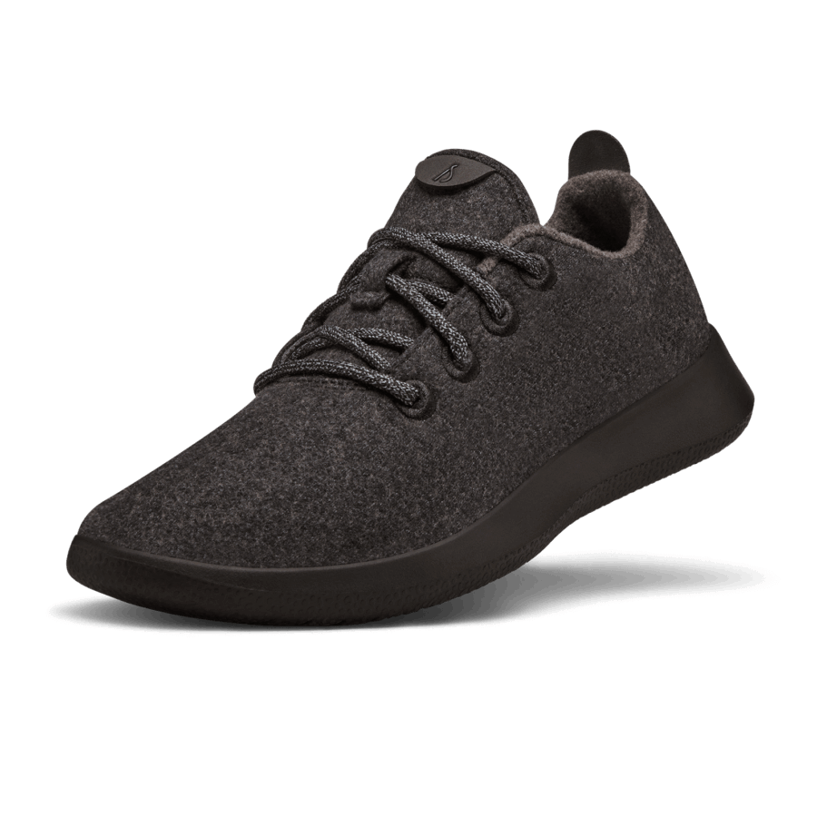 Allbirds Men's Wool Runners - Natural Black (Black Sole)
