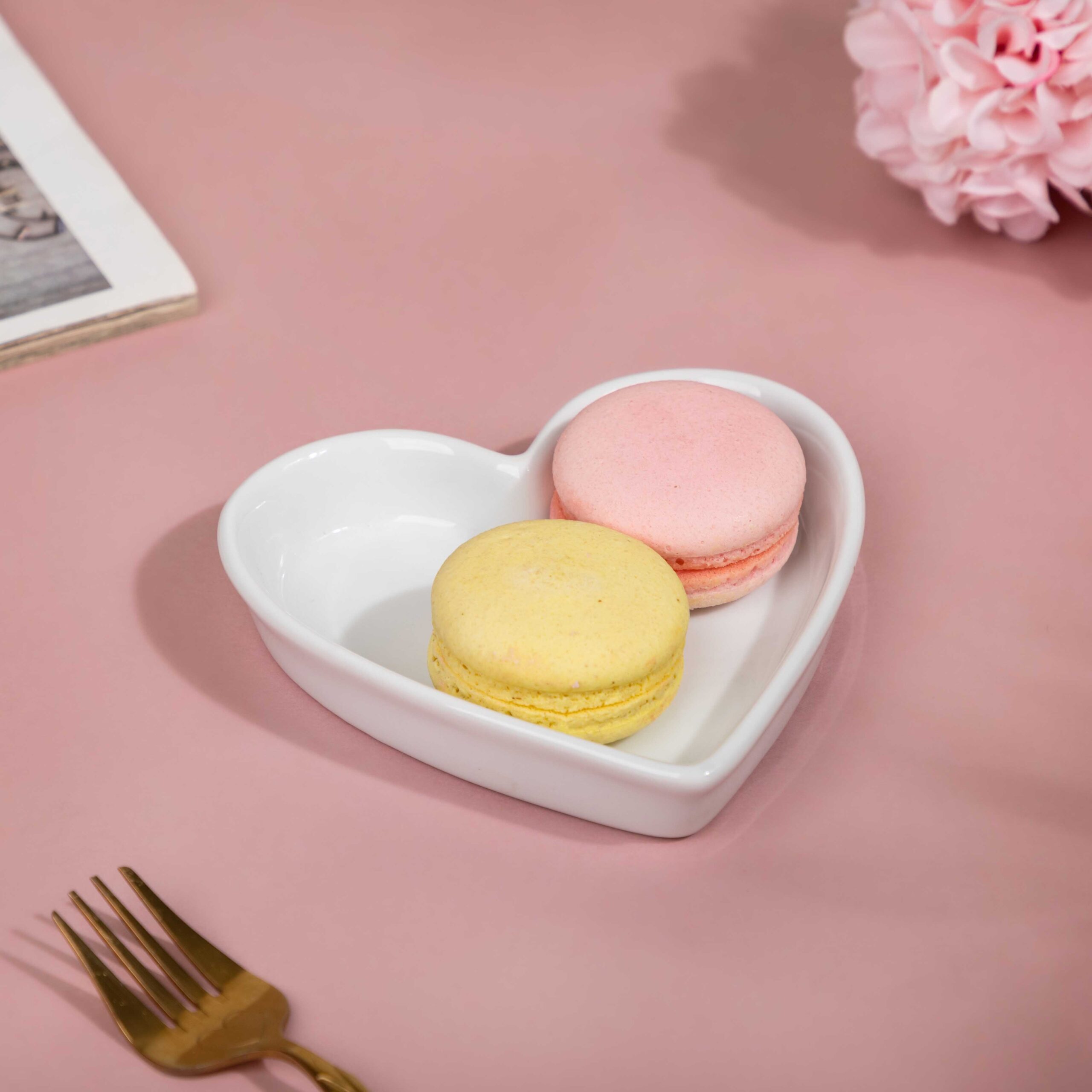 Nestasia Riona Heart Ceramic Small Dish White