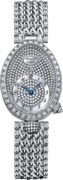 Breguet Reine De Naples Pave Dial Silver Chain Watch for Women