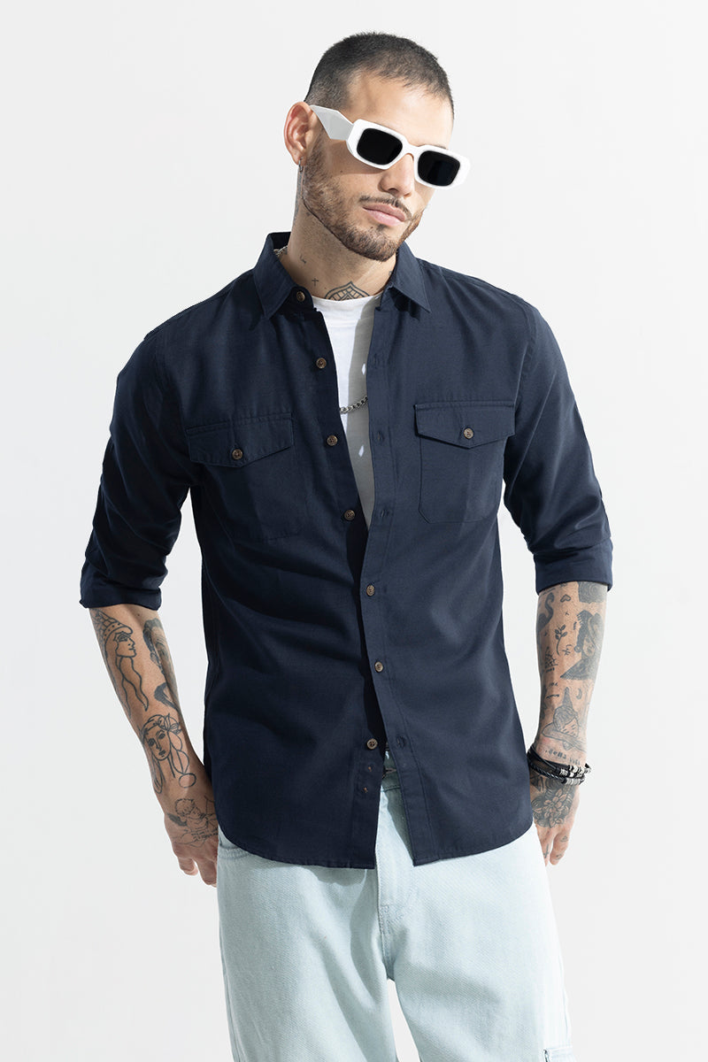SNITCH Kameron Navy Shirt