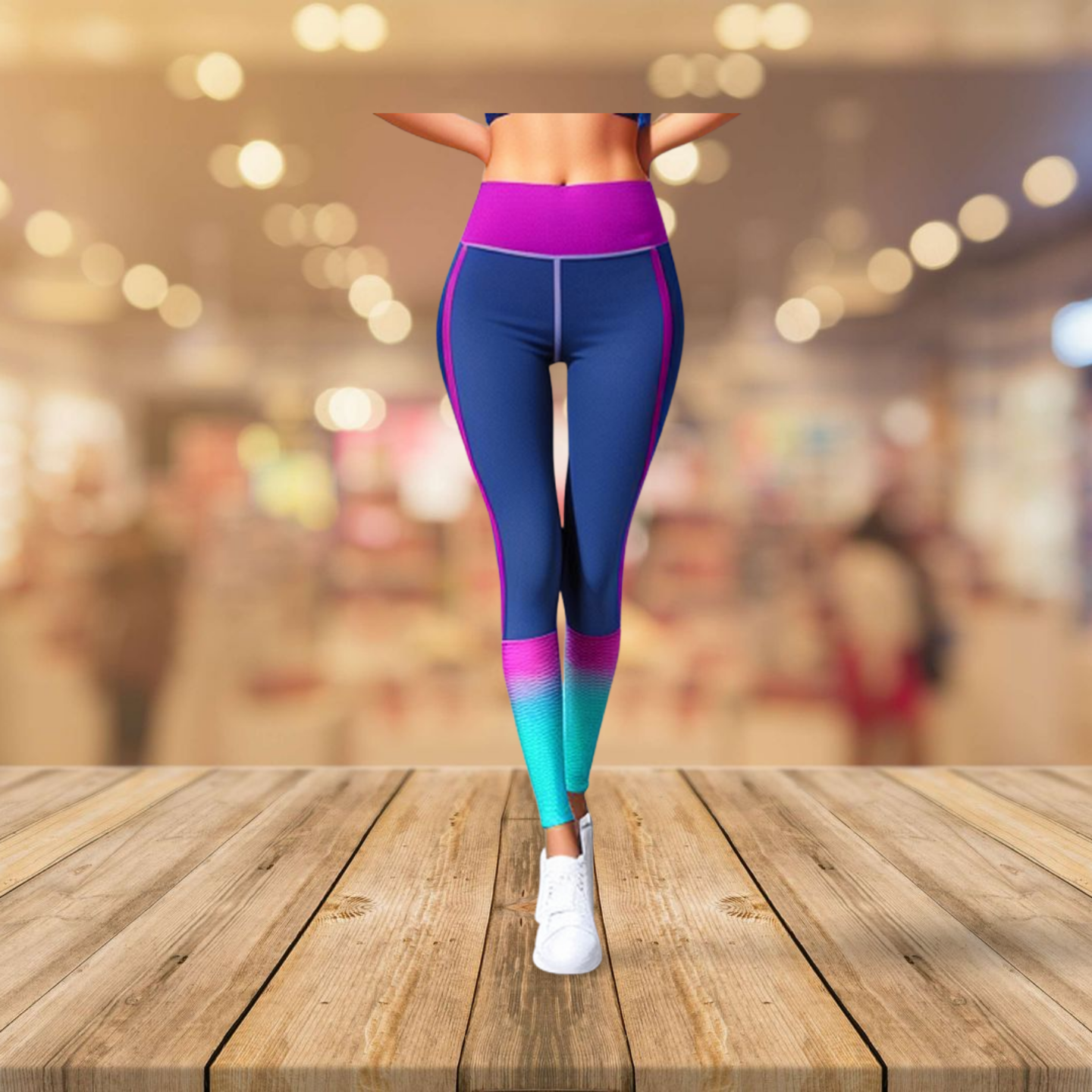 BlackTree Experience the Beauty of Diversity with Our Multicolored Leggings for Women. - view 6