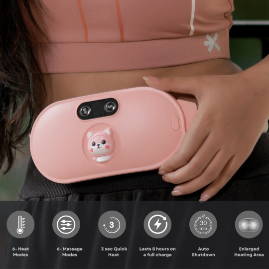 Massage modes 1 – Cash on Delivery Available Upyogaa Raha Dynamic Heat & Massage Therapy for Period Cramps | 6 Temperature & Massage Modes | 1 Year Warranty