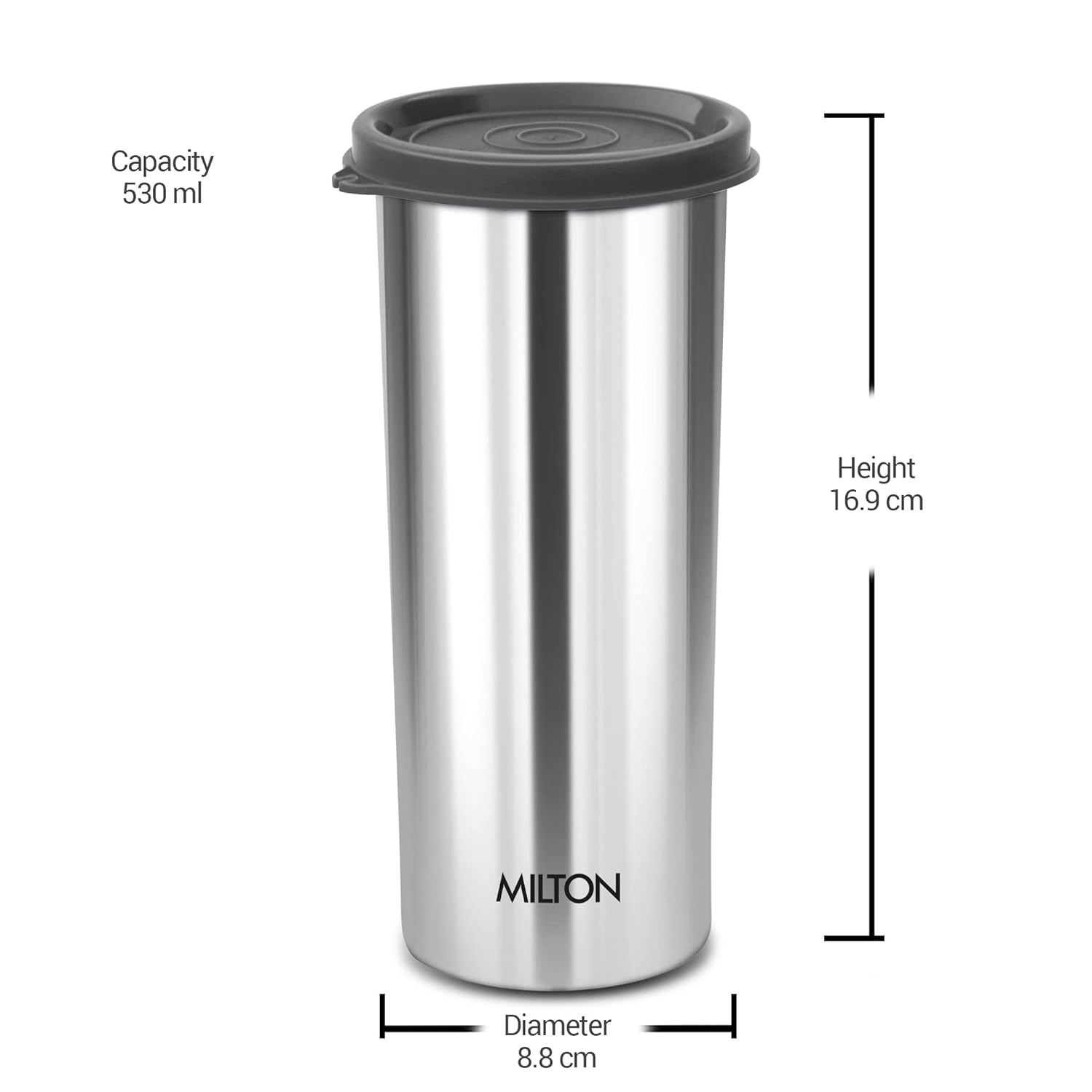 Milton Stainless Steel Tumbler with Lid | 1 Pc - view 8