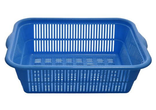 Kuber Industries 2 Pieces Plastic Kitchen Dish Rack Drainer Vegetables and Fruits Basket Dish Rack Multipurpose Organizers,Large Size,Blue & Red - view 2