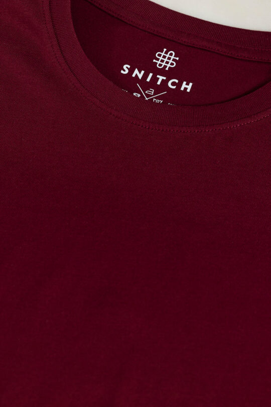 SNITCH EasyEssentials Maroon T-Shirt - view 2