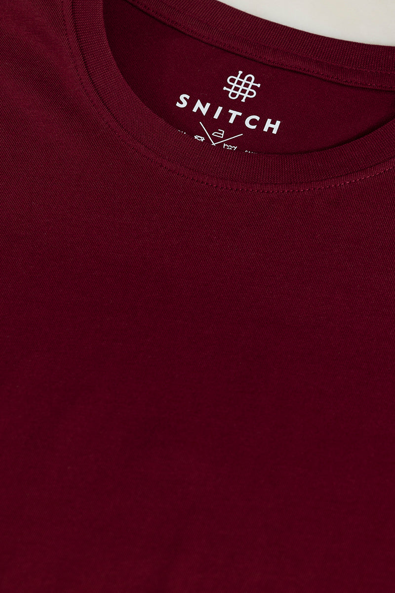 SNITCH EasyEssentials Maroon T-Shirt - view 2