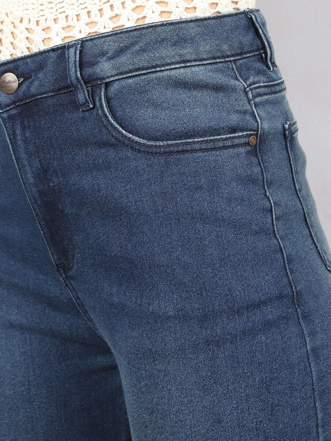 Freehand By The Indian Garage Co Women Wide Leg Jeans With Tie N Dye Detail - view 6