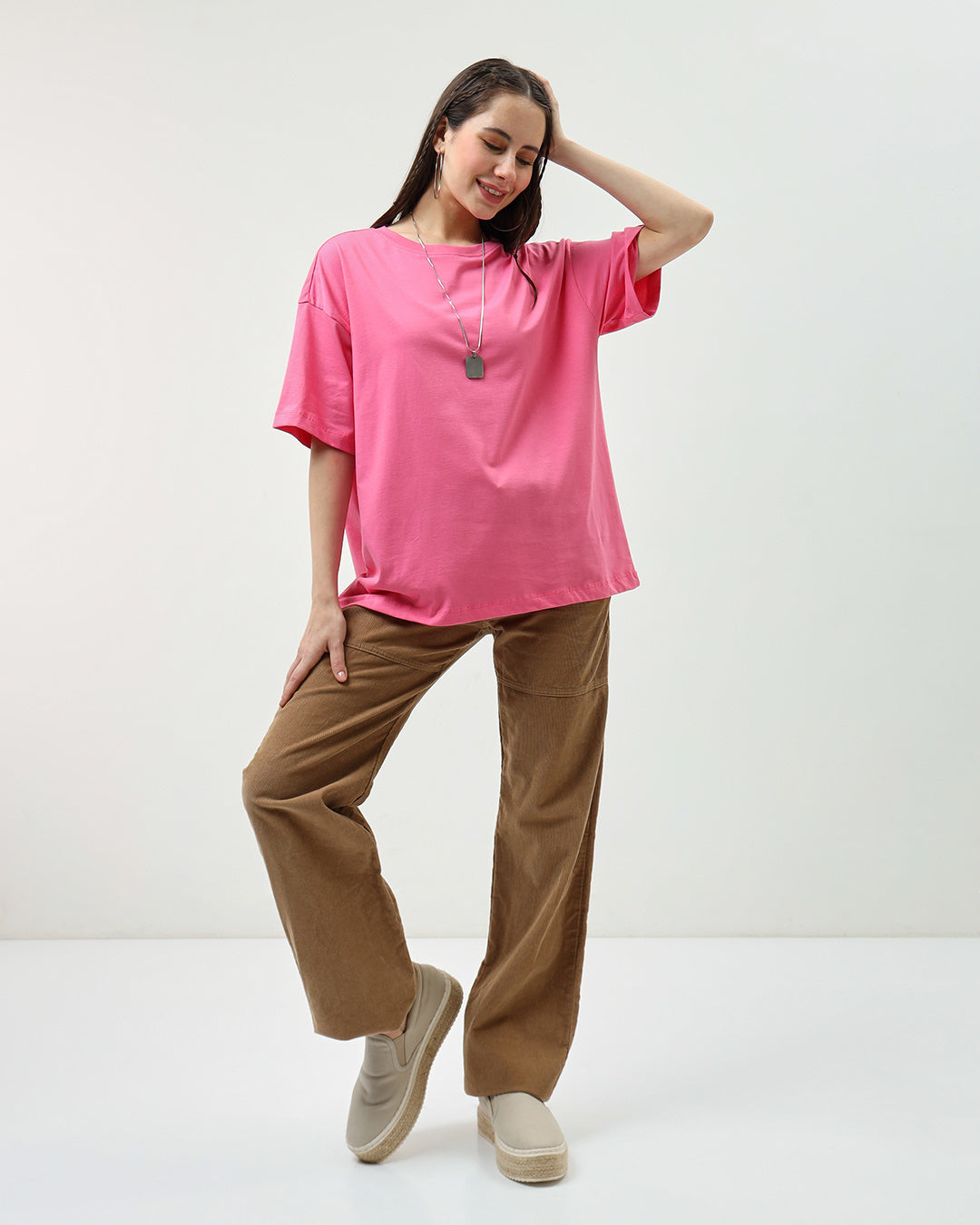 BlackTree Pink Oversized Dresses - view 4
