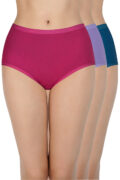 Amante High Rise Solid Full Brief Panties (Pack of 3)