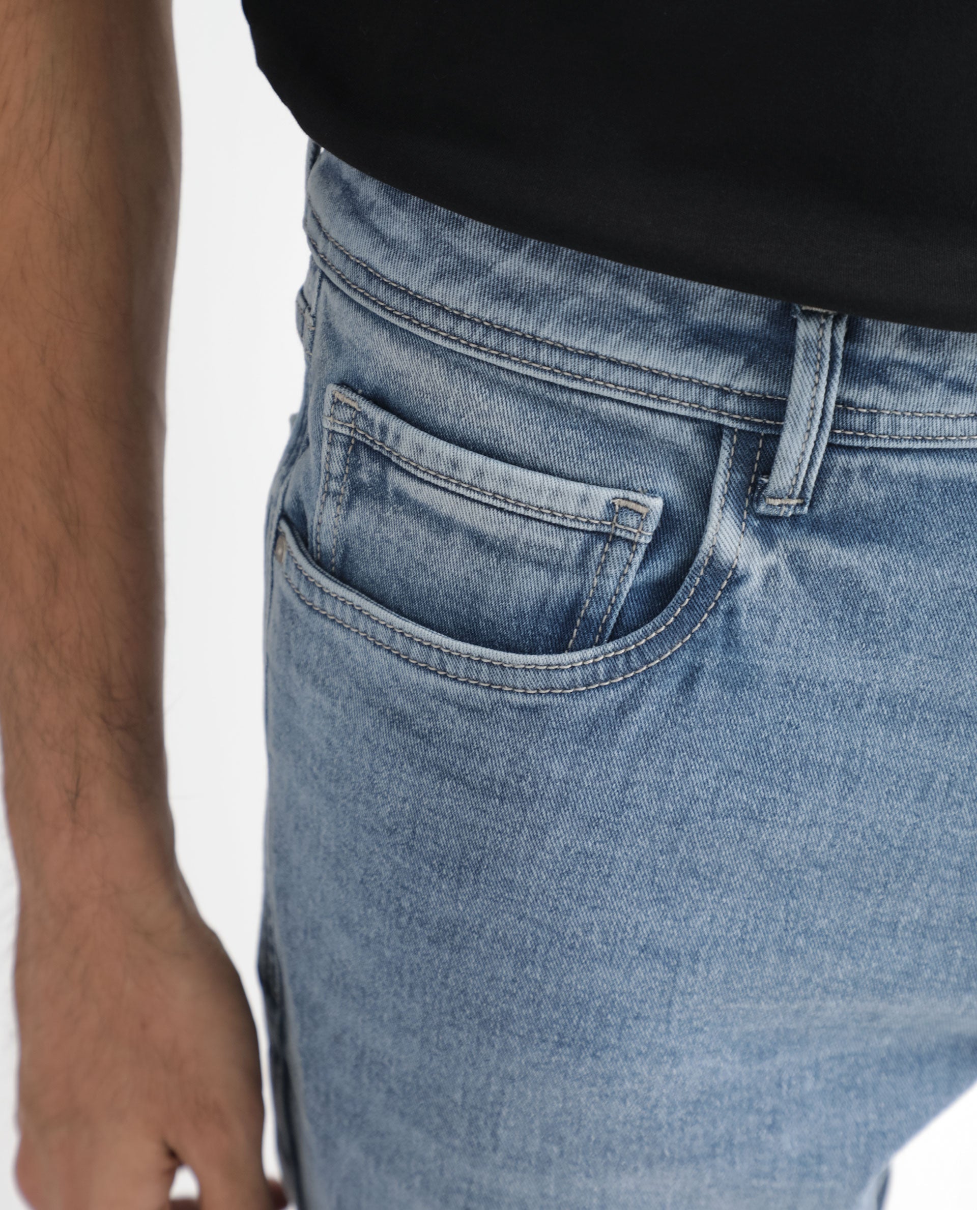 Rare Rabbit Men's Klune Blue Mid Wash Mid-Rise Regular Fit Jeans - view 2
