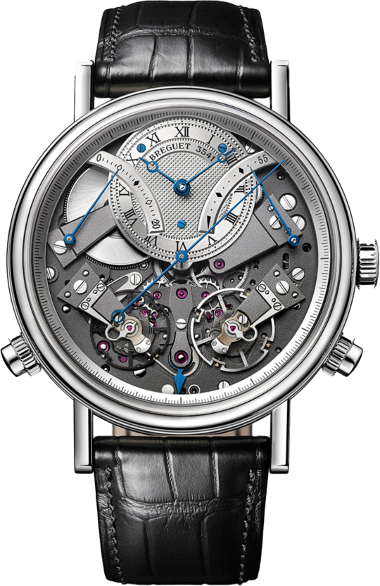 Breguet Tradition 7077 Skeleton Dial Black 44 MM Watch for Men