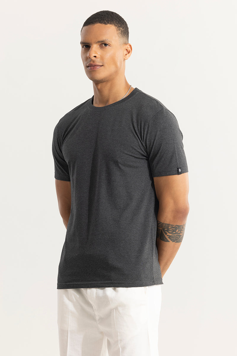 SNITCH EasyEssentials Charcoal Melange T-Shirt - view 5