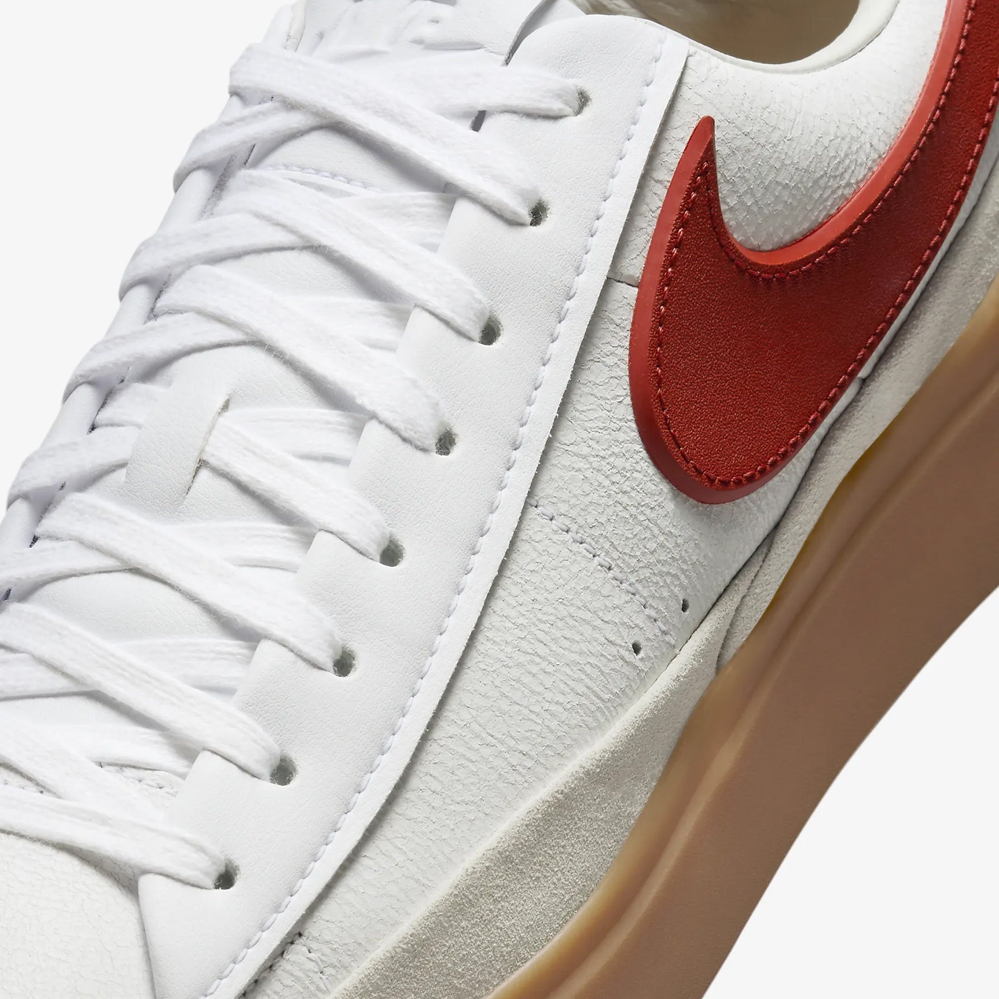 Nike | BLAZER PHANTOM LOW { WHITE/DRAGON RED-SUMMIT WHITE-GUM YELLOW - view 4