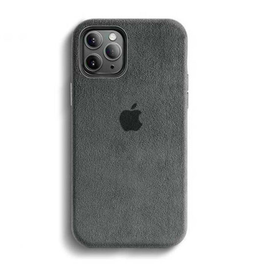 KShop iPhone 14 Pro Max Alcantara Case - Charcoal Black