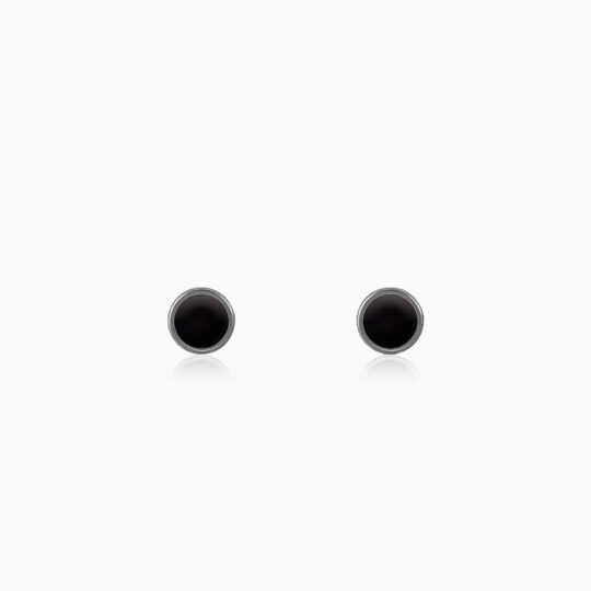 GIVA Jewellery Black Rhodium Black Fortune Earrings For Him