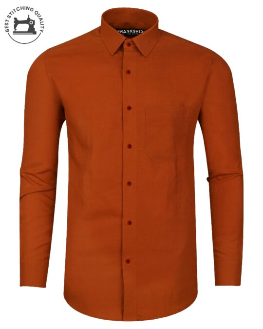 BlackTree Orange I Formal Shirt I Regular Fit I 100% Cotton Shirt - view 2