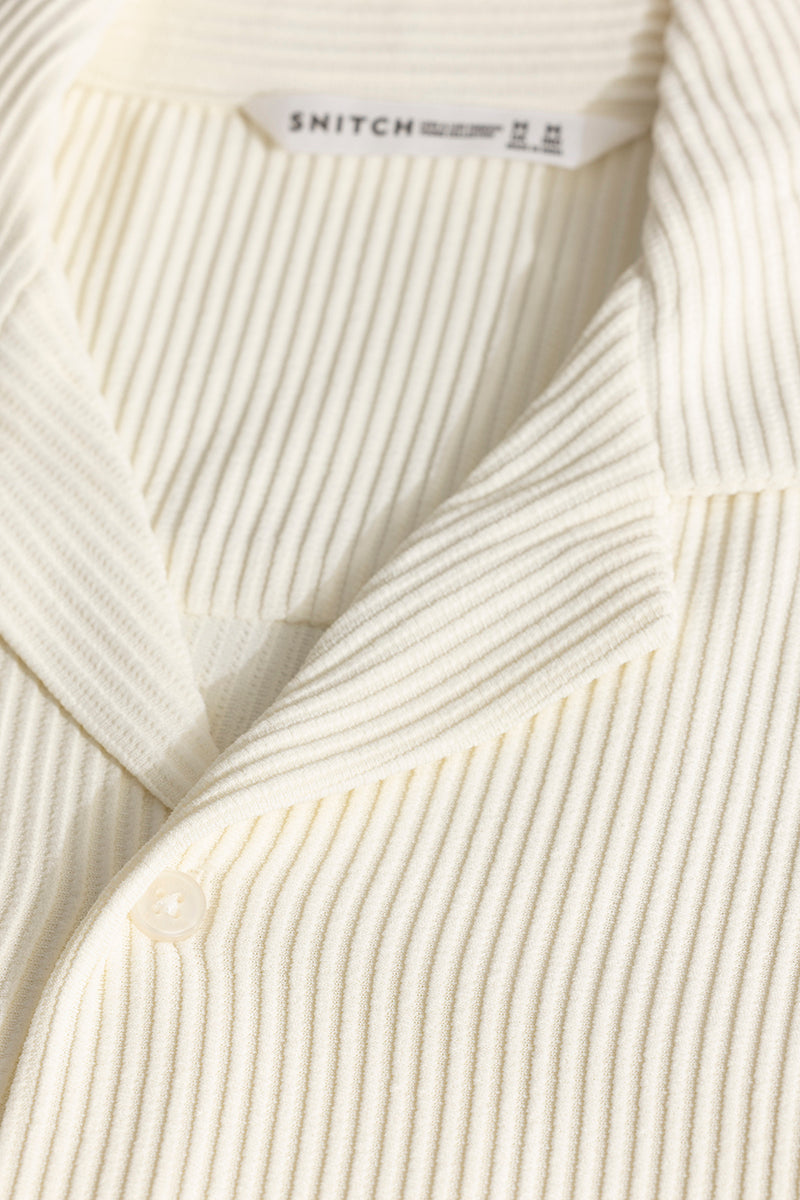 SNITCH Parallel Rib White Shirt - view 2