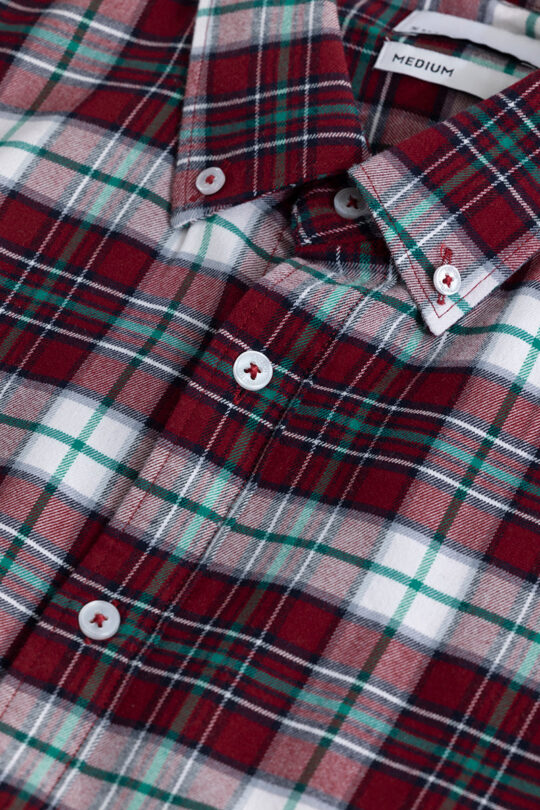SNITCH Boldsquare Garnet Red Checks Shirt - view 2