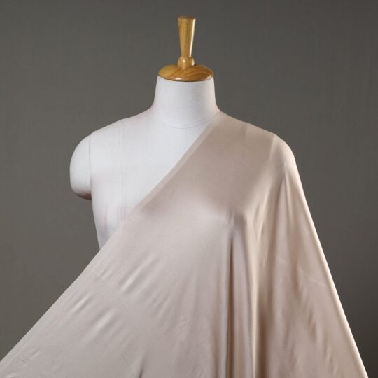 KACHCHH JI CHHAAP Beige - Plain Pure Modal Silk Fabric 09