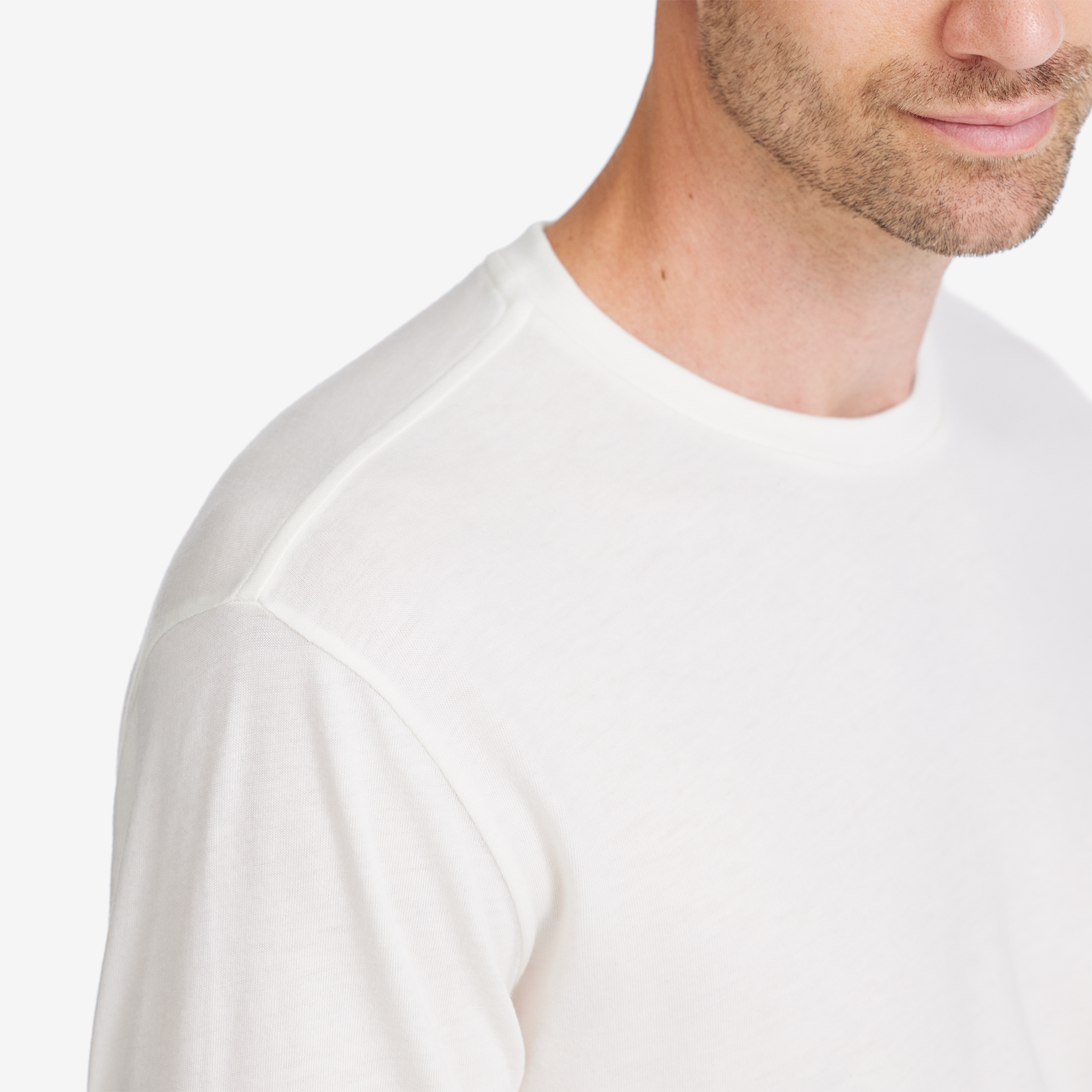 Allbirds Men's Soft Merino Long Sleeve Tee - Natural White - view 3