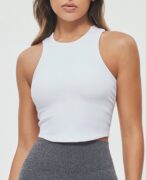 FIRM ABS Padded Workout Tank - White