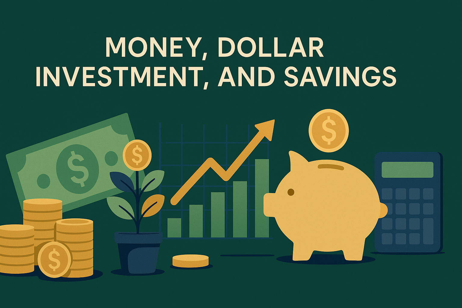 make money and doller investment or saving related creativ blog banner