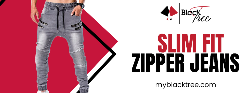 zipper jeans mens
