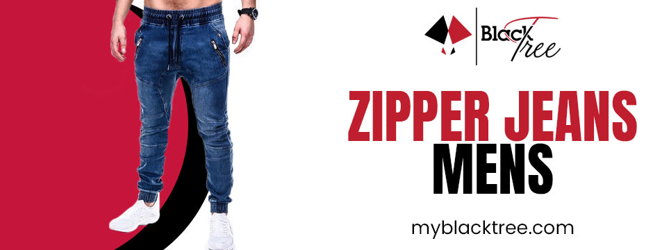 zipper jeans mens