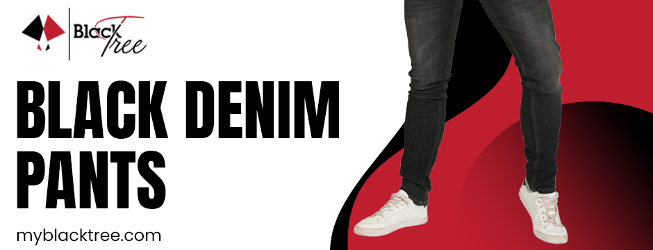 black denim pants
