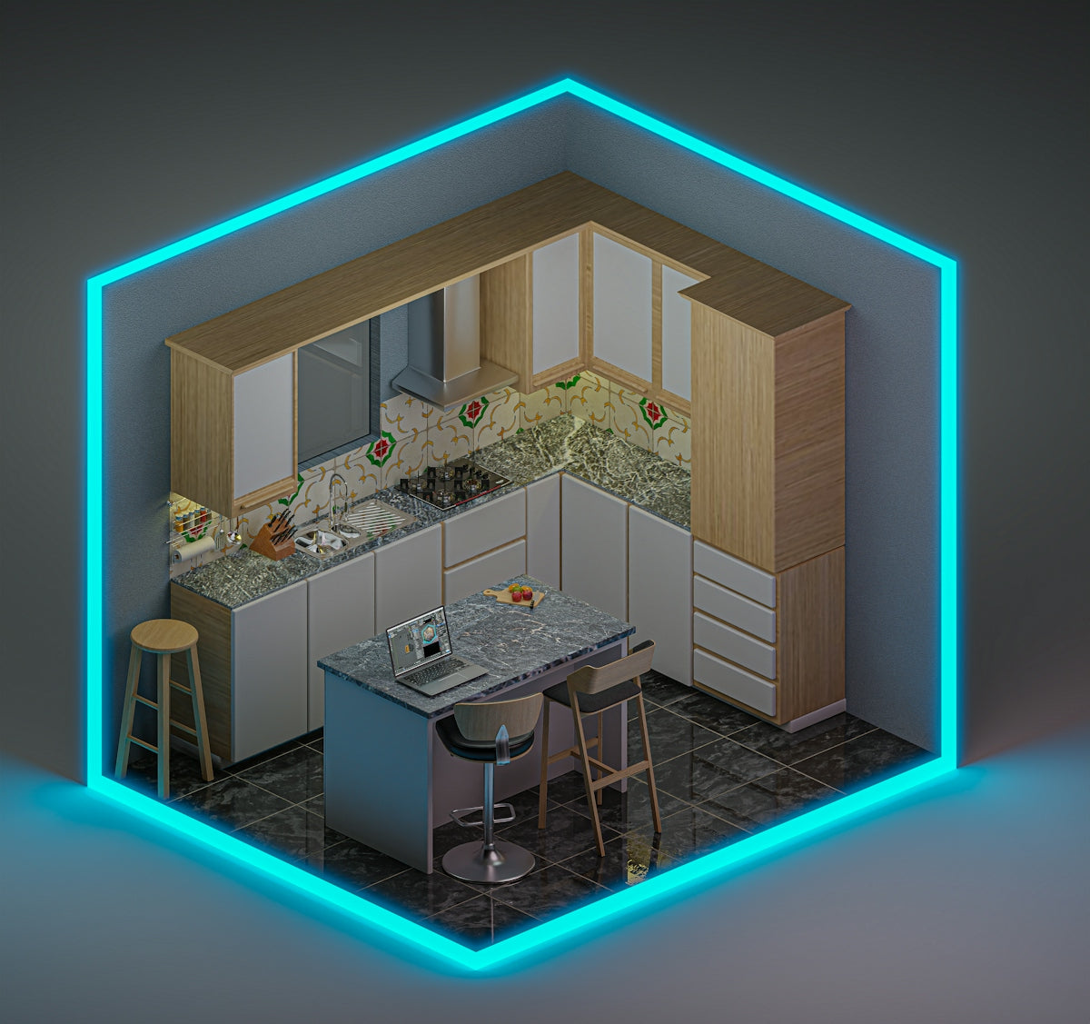 Elevate Your Smart Kitchen with Larah by Borosil Red Lily Thali Set: Integrating Modular Kitchen Accessories and Stainless Steel Kitchenware Design