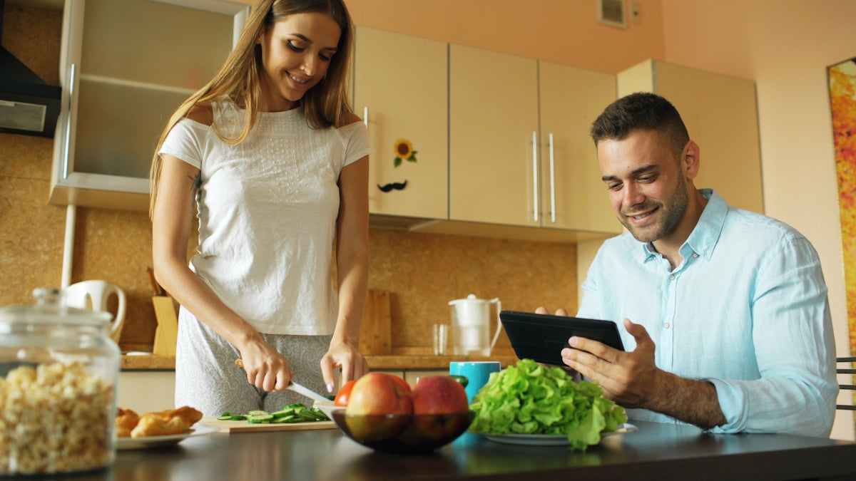 Discover the Smart Kitchen Experience with Larah by Borosil Green Lily Katori and Stainless Steel Kitchenware in a Modern Modular Setting